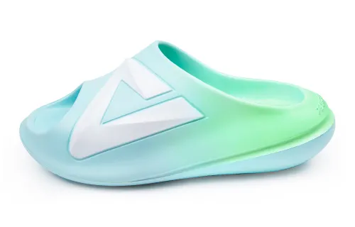 PEAK Taichi Chubby Slippers Sports Slippers Women's Blue And White Porcelain Green