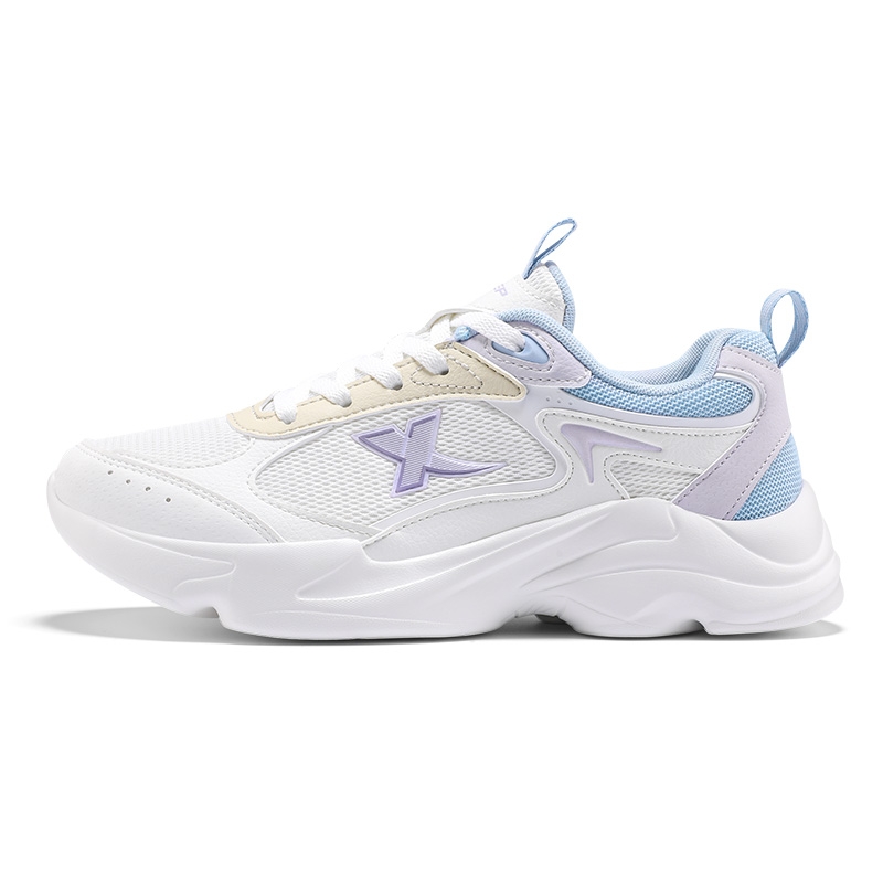 XTEP Hydrogen Wind Technology Low top Casual Running Shoes Women’s White Blue Purple