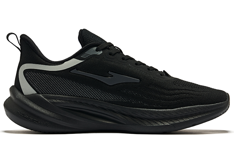 Erke Low top Fabric Cushioning Abrasion Resistant Breathable Running Shoes Men’s Jet Black/Recycling Gray