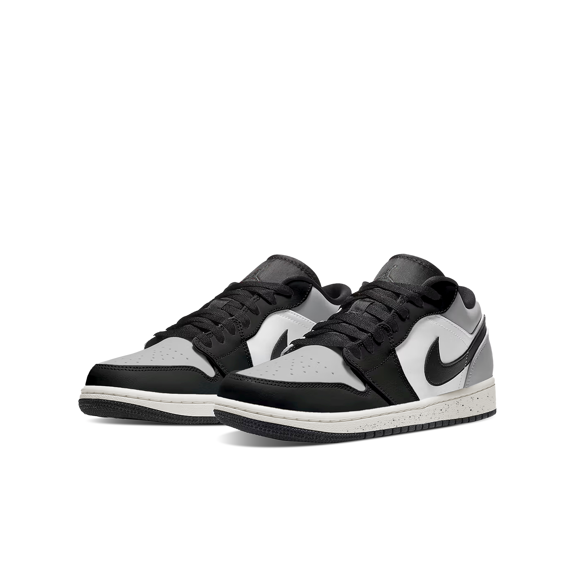 Jordan Air Jordan 1 Low top Vintage Basketball Shoes Unisex Black White Gray