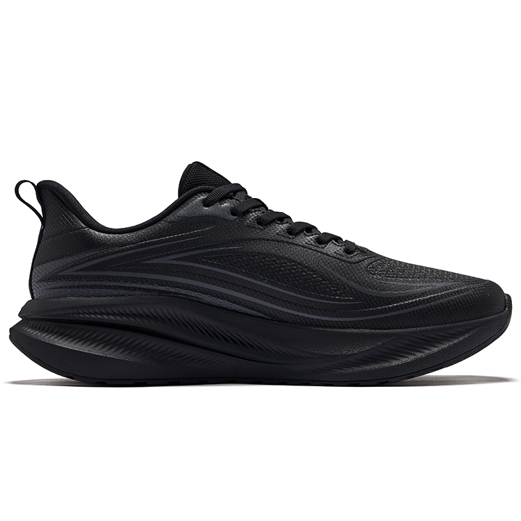 Erke Hawk 2 Cushioning Abrasion Resistant Rebound Low top City Commuting Running Shoes Men’s Jet Black Carbon Gray