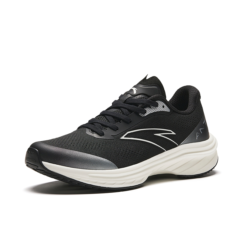 Anta Road Run Mesh Cushioning Abrasion Resistant Rebound Low top Running Shoes Women’s Black White