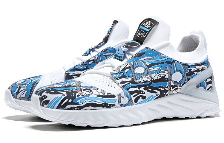 PEAK Breathable Low top Running Shoes Men’s Blue White