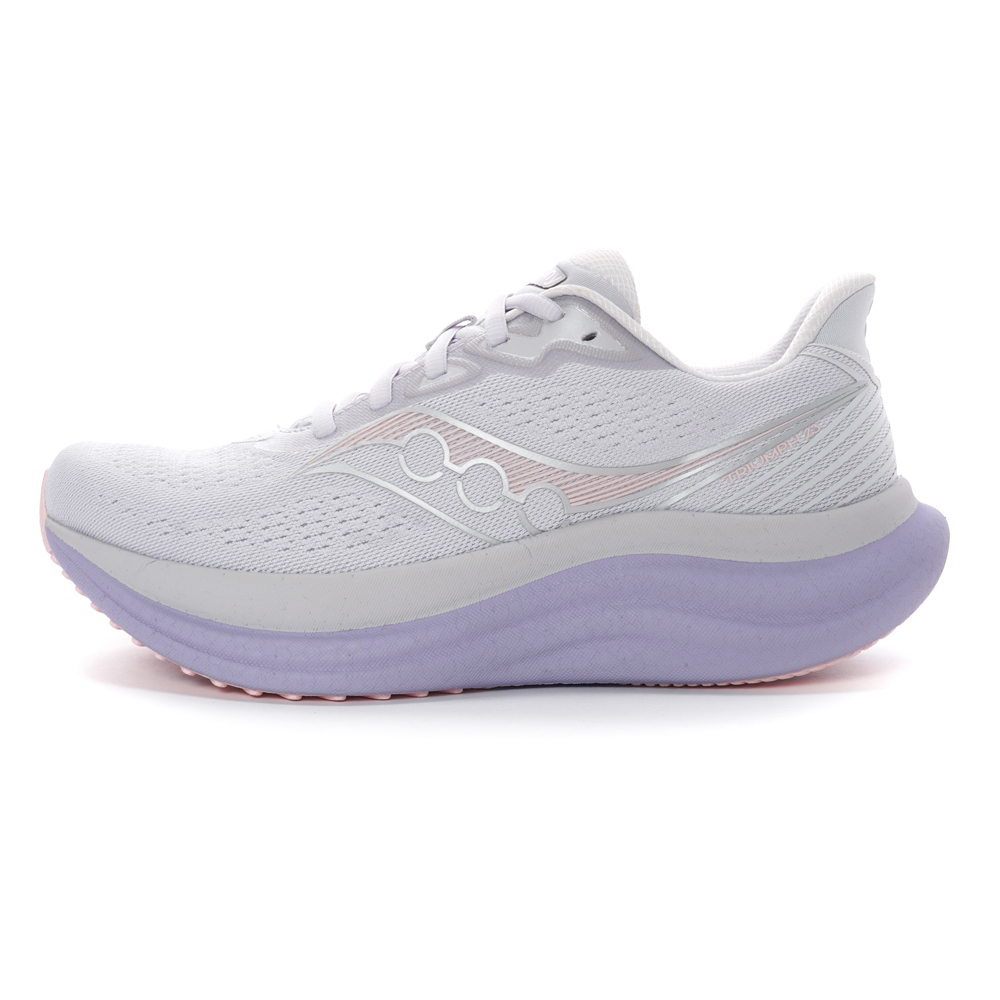 Женские кроссовки Saucony Triumph 23 (бело-фиолетовые)
