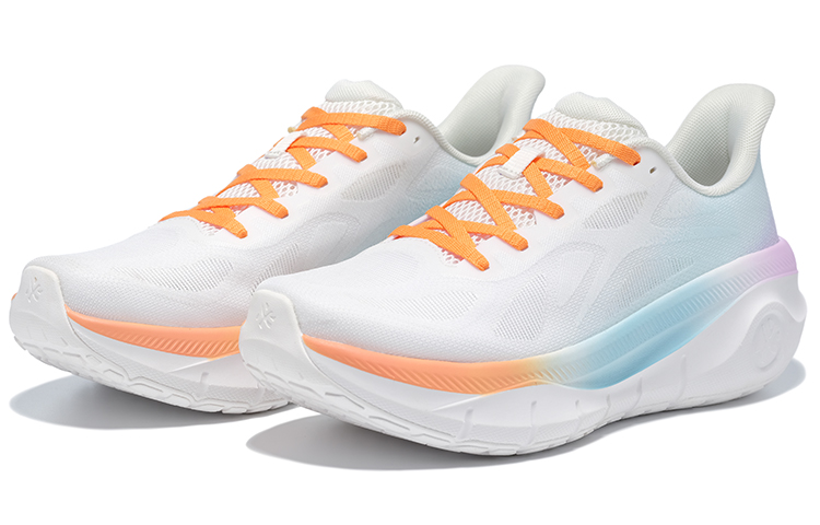 BMAI Expedition Thick Path EVA PEBA Blend Thickened Midsole Mid Top Running Shoes Men’s Cloud Sunset White