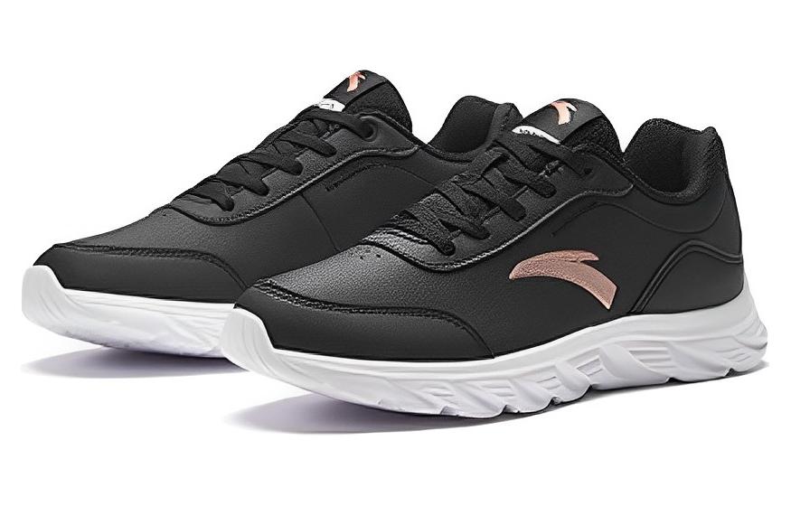 Anta Running Collection Comfortable Wear resistant And Waterproof Low top Casual Running Shoes Women’s Black White
