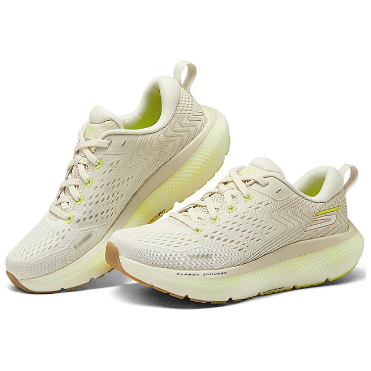 Skechers GO Run Ride 11 Cushioning Support Low top Running Shoes Women’s Deep Ivory