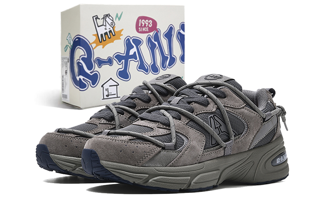 Q AND Cushioning Slip Resistant Abrasion Resistant Height Increasing Low top Running Shoes Unisex