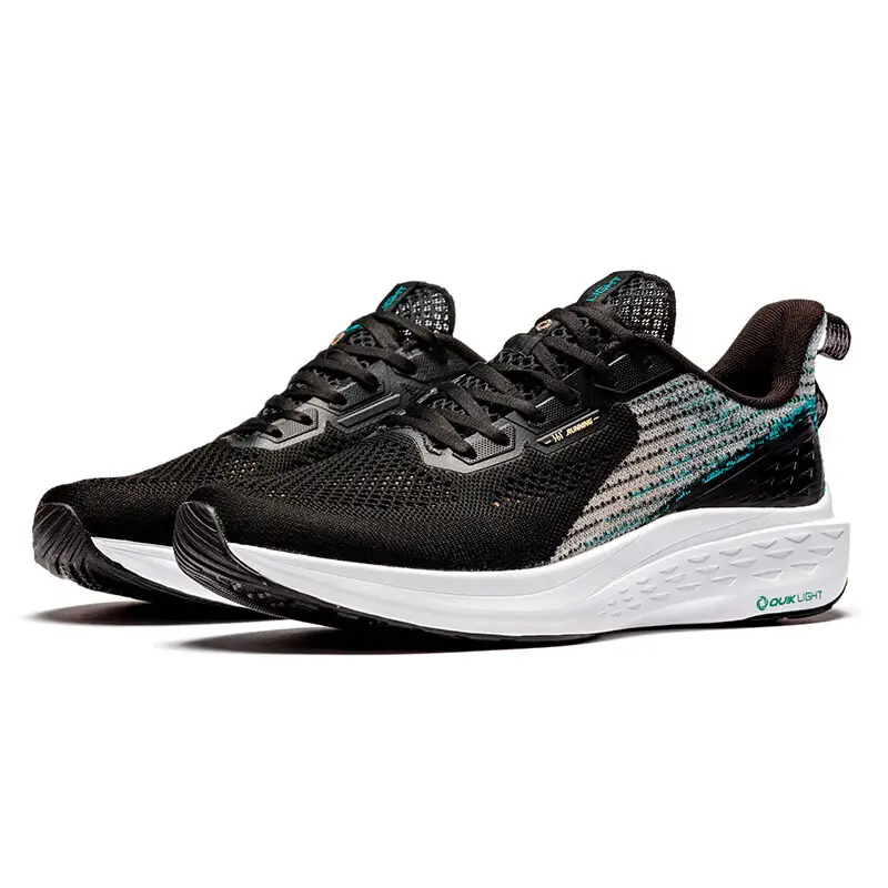 361° FlyFish Breathable Low top Running Shoes Men’s Black Green
