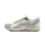 Li Ning Slip Resistant Abrasion Resistant Low top Casual Running Shoes Men's Beige Silver