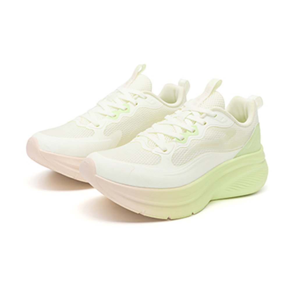 QIAODAN Cushioning Breathable Lightweight Low top Casual Running Shoes Women’s White Green