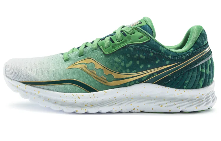 Saucony Mesh, Textile Non slip Lightweight Low top Running Shoes Men's Green