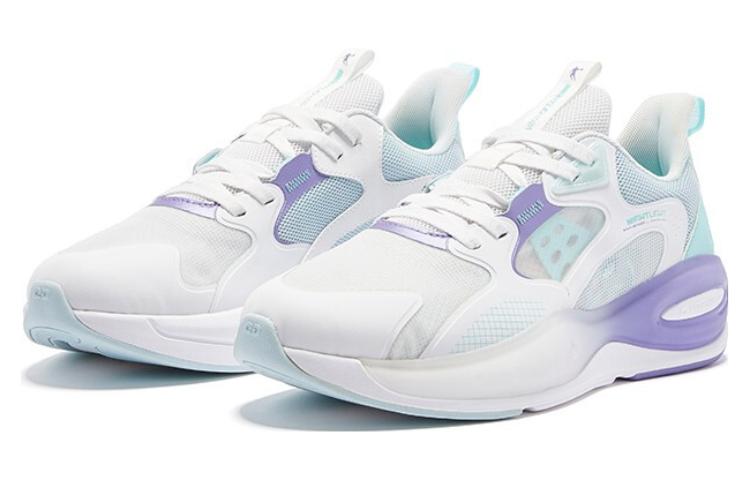 QIAODAN Cushioning Slip Resistant Low top Running Shoes Men’s Jordan White/Tranquil Blue