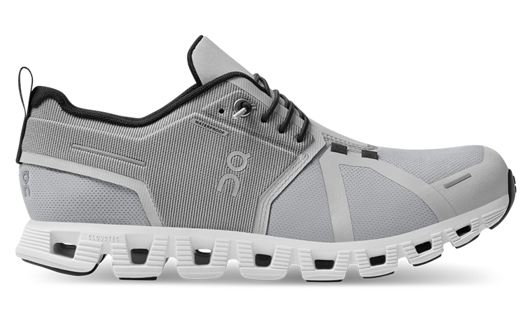 On Running Cloud 5 Waterproof Glacier Grey White Women’s