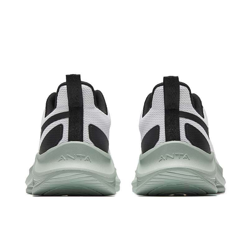 Anta Cushioning Abrasion Resistant Low top Casual Running Shoes Men’s Pure White Basic Black
