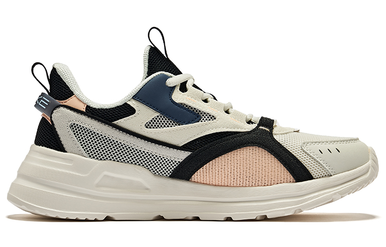 Erke Comfortable Cushioning Abrasion Resistant Breathable Low top Running Shoes Women’s Ivory White Gray Ink Blue
