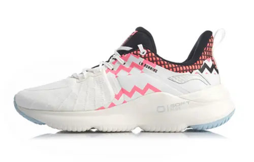 Li Ning SOFT PLUS Cushioning Lightweight Low top Running Shoes Women's Mist White