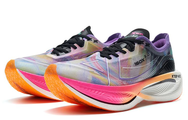 XTEP 160X 3.0 Pro Racing Fabric Cushioning Slip Resistant Abrasion Resistant Breathable Lightweight Rebound Low top