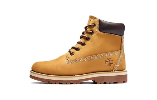 Timberland COURMA Kid 6 Waterproof Abrasion Resistant Cushioning Ankle Length Outdoor Boots Women's Orange Yellow