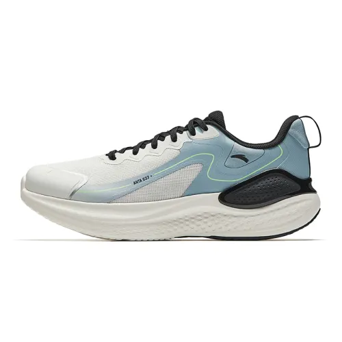 Anta Cushioning Abrasion Resistant Cushioning, Wear Resistant Low top Casual Running Shoes Men's Ivory White Light Blue