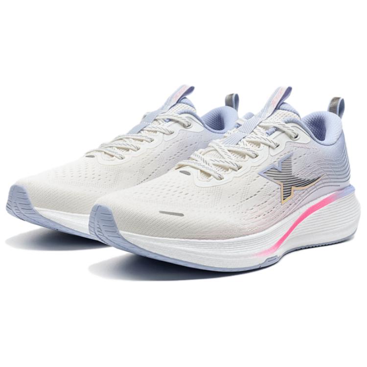 XTEP Cushioning Slip Resistant Low top Casual Running Shoes Women’s White Purple Pink