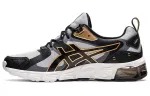 Asics Gel Quantum 180 Lace Up Fabric Low top Running Shoes Men's Gray Black Gold