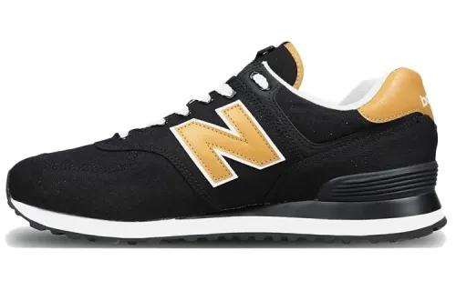 New Balance 574 Series Casual Black Yellow