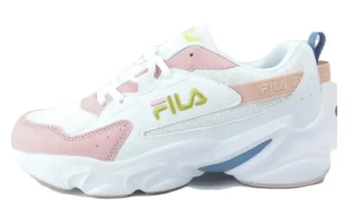 FILA Comfortable Cushioning, Wear Resistant Low top Casual Shoes Women's White Pink