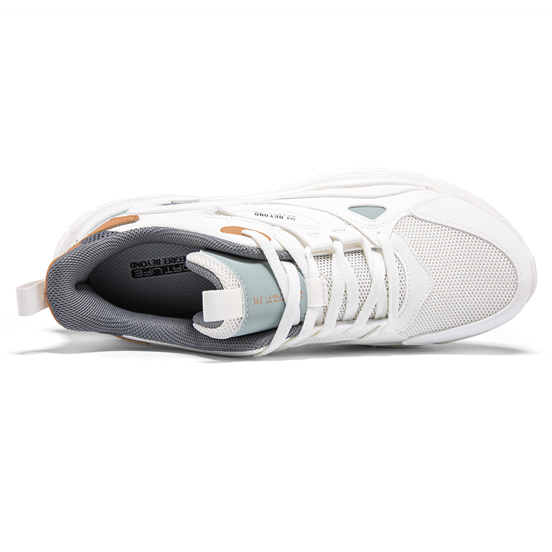 361° Cushioning Abrasion Resistant Breathable Low top Casual Running Shoes Men’s White Green