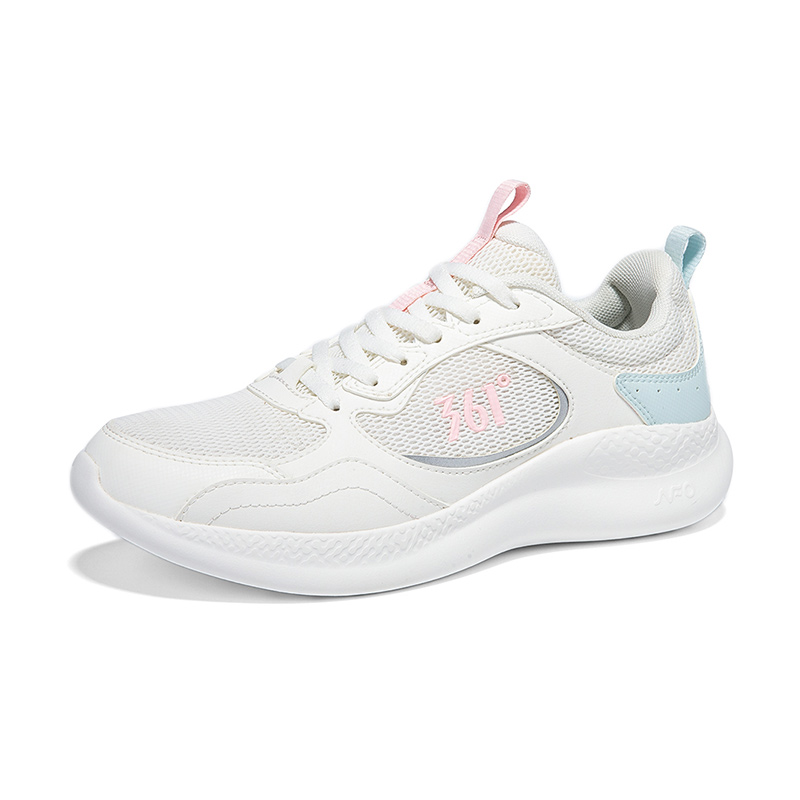 361° Cushioning Breathable Lightweight Low top Casual Running Shoes Women’s Feather White Sheer Blue