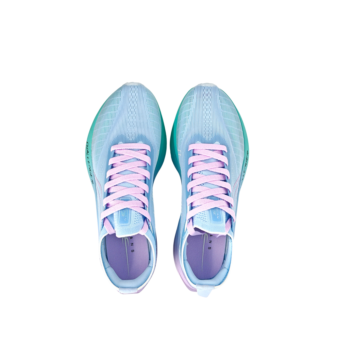 Li Ning Feidian 5 ELITE Cushioning Slip Resistant Breathable Low top Carbon Plate Casual Running Shoes Men’s Pink Blue