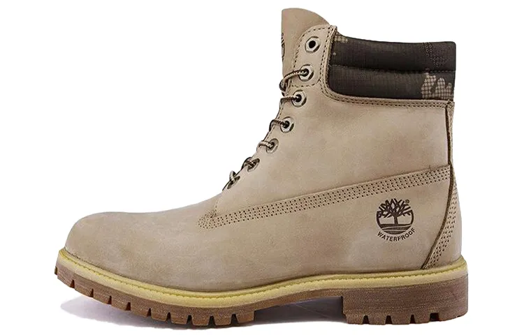 Timberland 6 Inch Premium Waterproof Wide Fit Boots 'Off White Nubuck'