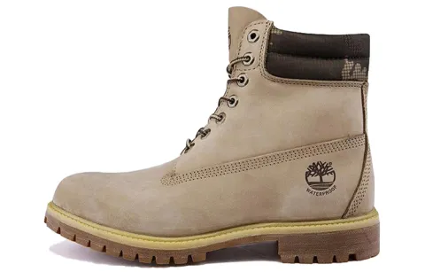 Timberland 6 Inch Premium Waterproof Wide Fit Boots 'Off White Nubuck'