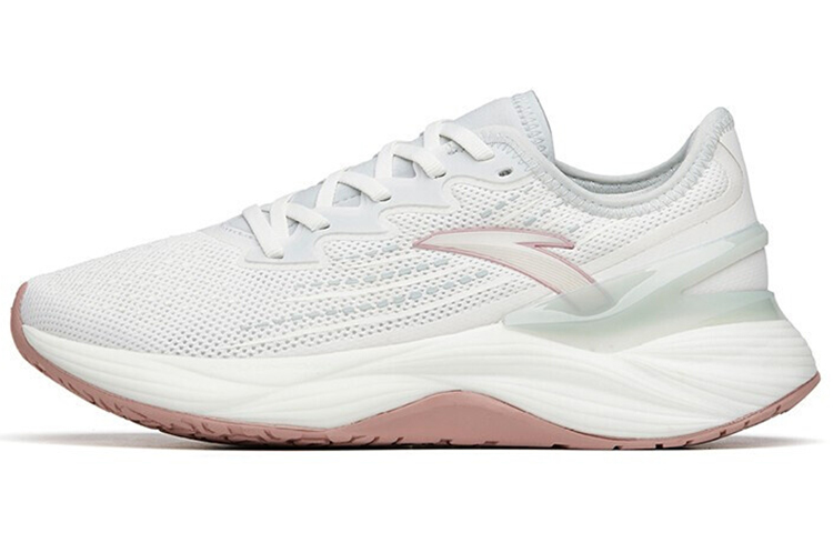 Anta Tron 2.0 Cushioning Slip Resistant Abrasion Resistant Low top Running Shoes Women’s White Pink Green