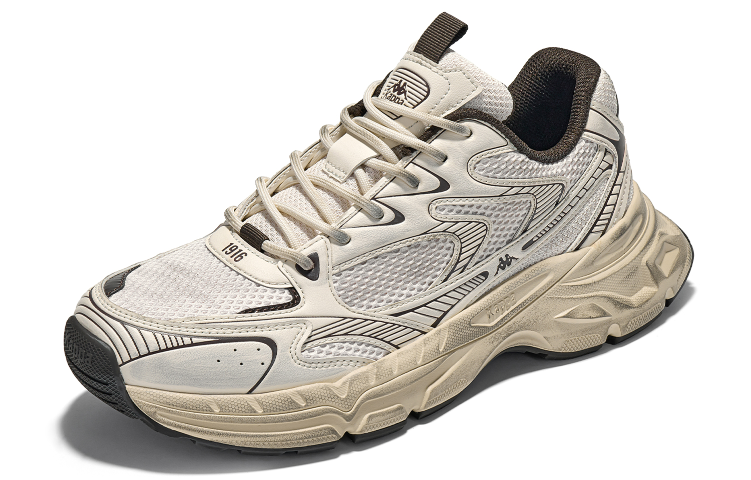 Kappa Slip Resistant Abrasion Resistant Low top Running Shoes Unisex Brown