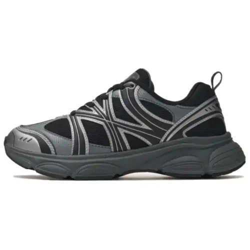 MLB Chunky Runner Ace Runner Artificial Leather Slip Resistant Abrasion Resistant Low top Running Shoes Unisex Black