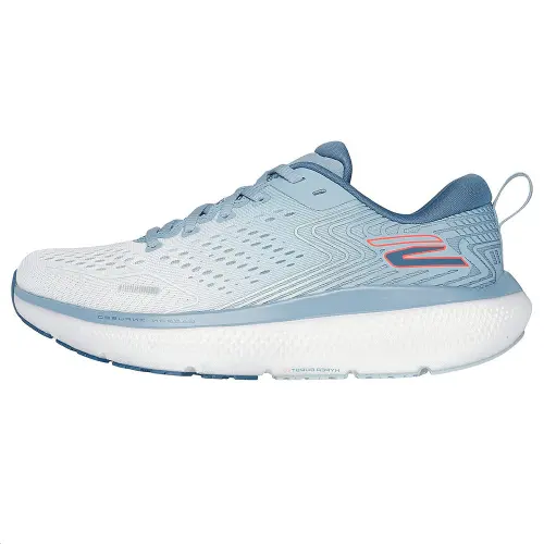 Skechers GO Run Ride 11 Breathable Low top Casual Running Shoes Women's White Blue