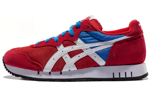 Onitsuka Tiger Cushioning Slip Resistant Abrasion Resistant Low top Running Shoes Unisex Red Blue