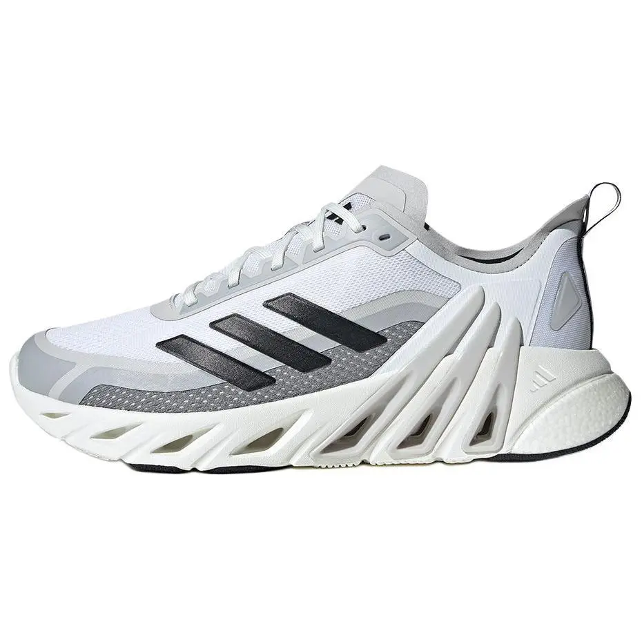 Adidas ALL DAY BOOM Comfortable Slip Resistant And Breathable Low top Casual Running Shoes Men's White Gray