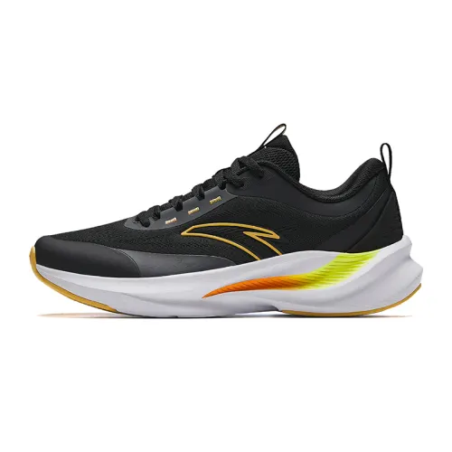 Anta Slip Resistant Abrasion Resistant Low top Running Shoes Men's Black