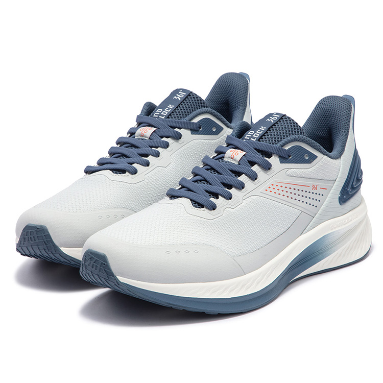 361° Sharp Brilliance Collection Slip Resistant Abrasion Resistant Low top Running Shoes Men’s Gray Blue