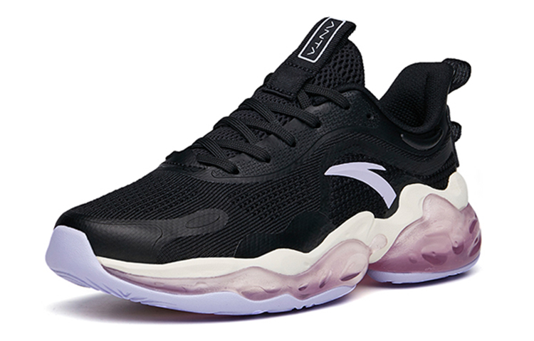 Anta Cushioning Rebound Low top Running Shoes Women’s Black Purple