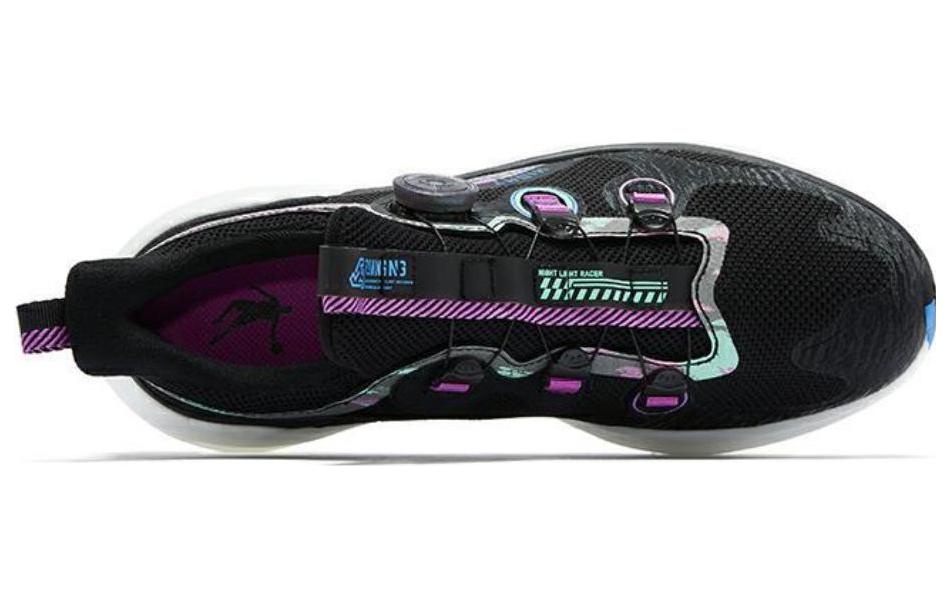 QIAODAN Comfortable Lightweight Rebound Low top Running Shoes Men’s Black Purple