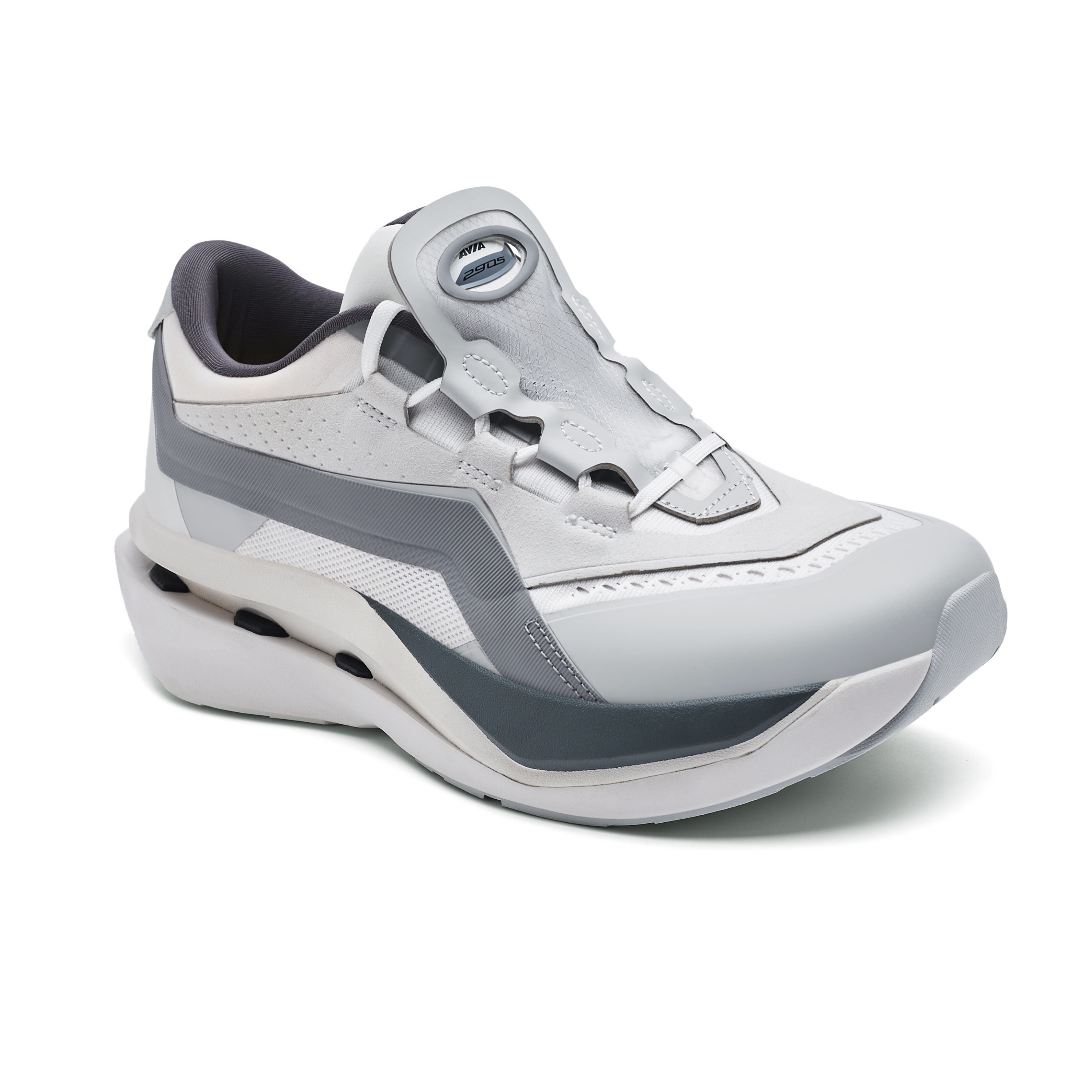 AVIA Sports Life Collection Cushioning Height Increasing Low top Running Shoes Unisex Silver Gray
