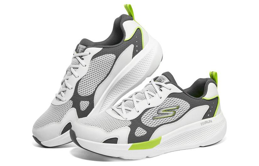 Skechers GO RUN Elevate Comfortable Textile, Synthetic Leather Low top Running Shoes Men’s Lemon Gray