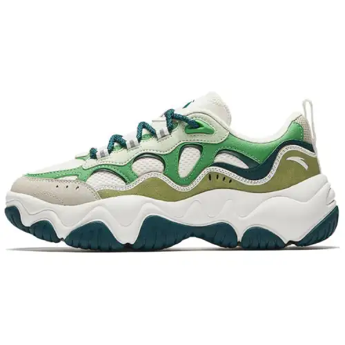 Anta Life Collection Slip Resistant Abrasion Resistant Low top Casual Shoes Women's White Green