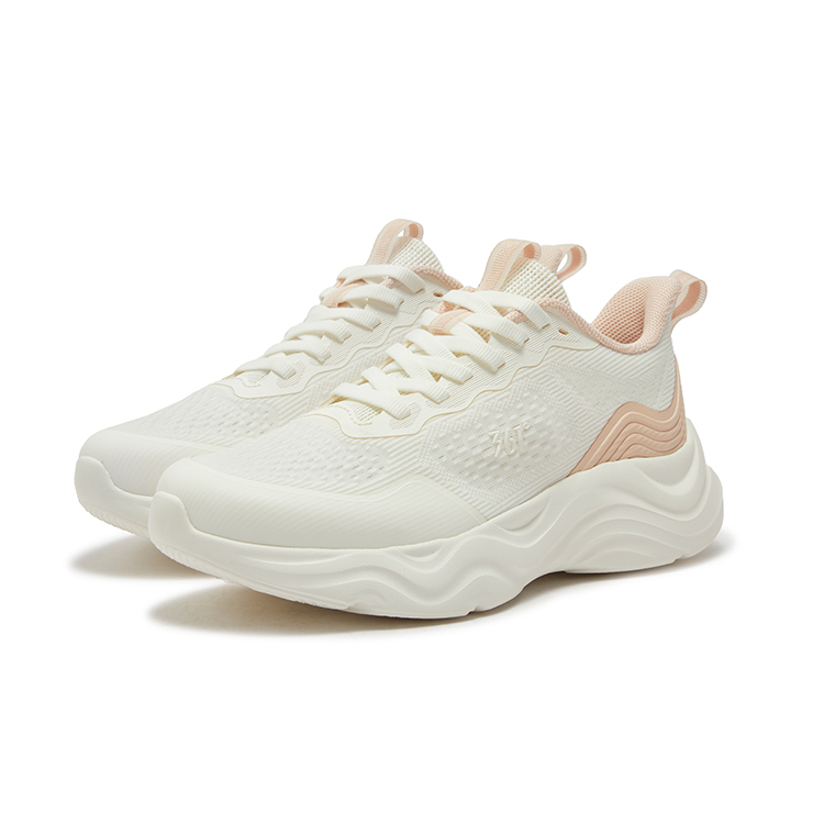 361° Wear resistant, Lightweight, Breathable, And Non slip. Low top Running Shoes Women’s White Pink