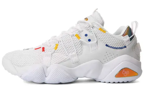 PEAK Sports Cushioning Abrasion Resistant Slip Resistant Low top Running Shoes Men's White