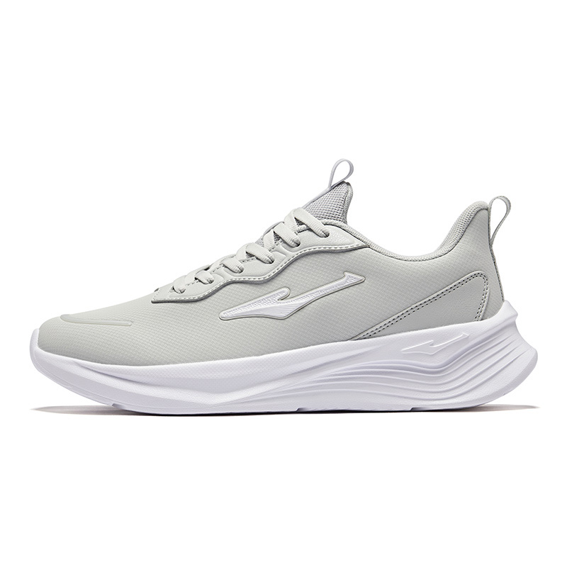 Erke Cushioning Slip Resistant Lightweight Low top Casual Running Shoes Men’s Gray White