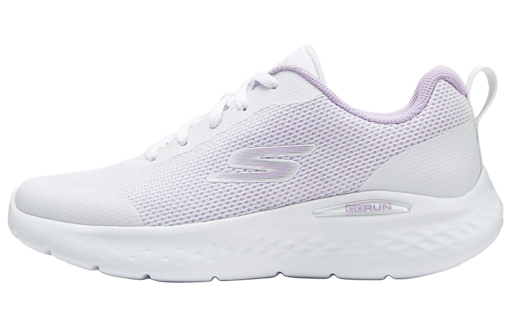 Skechers Go Run Lite Fabric Cushioning Low top Running Shoes Women’s White Purple